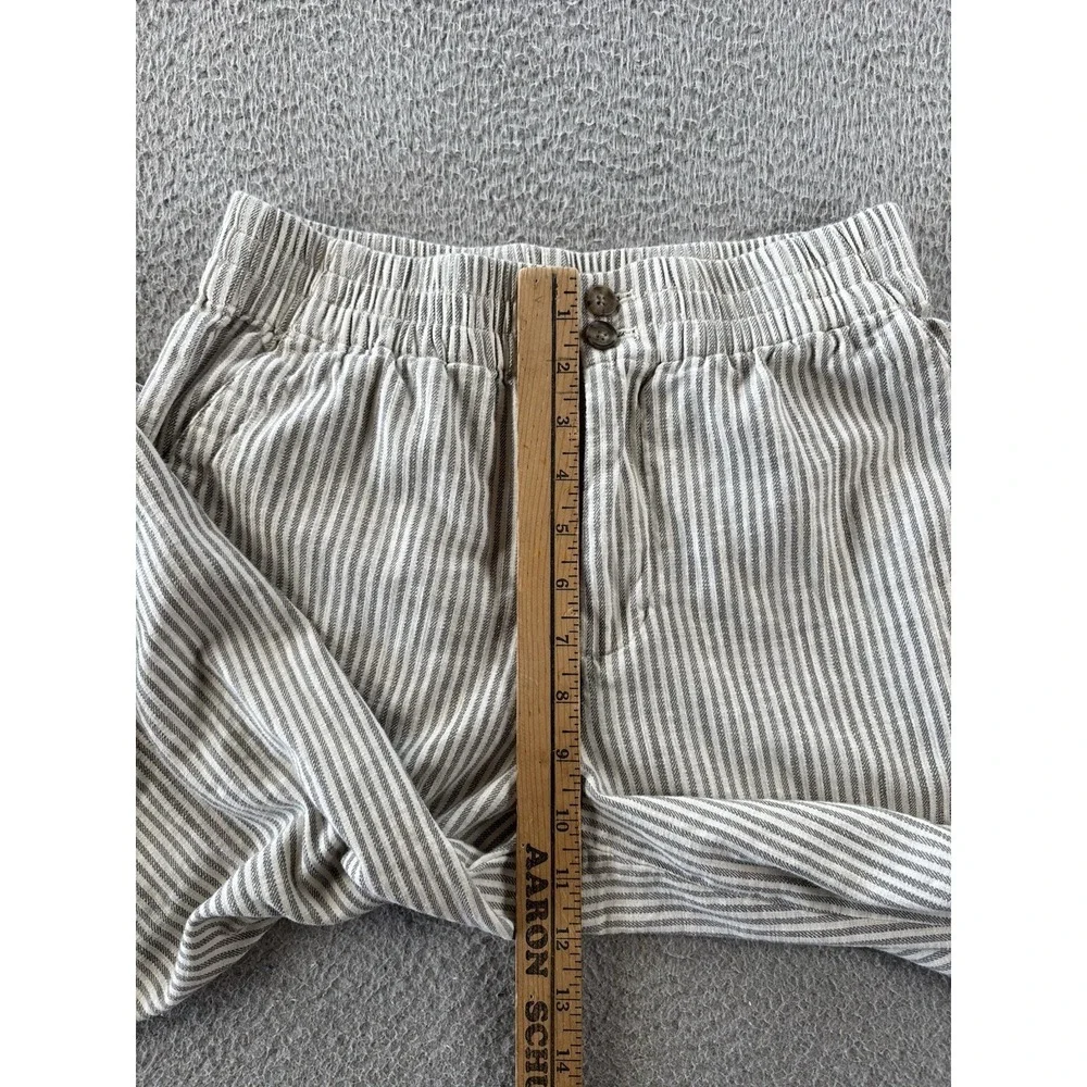 Marine Layer Allison Pants Womens XS Gray Striped Pull On Crop Tencel Casual - Picture 4 of 10